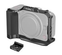 SmallRig R50 V - Jaula para cámara Canon R50V, agarre ergonómico de silicona incorporado, placa QR para Arca, orificio roscado de 1/4"-20, orificios de 3/8"-16 para ARRI, Cold Shoe, QD, disparo