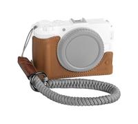 SMALLRIG R50V 5432 - Juego de media funda de piel para Canon con media funda y correa de mano tejida, piel auténtica, portátil y protectora, color marrón