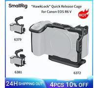 SmallRig R6 V Jaula de liberación rápida "HawkLock" para Canon EOS R6 V con placa de liberación rápida Arca-Swiss con Cold Shoe -6372 Cage Kit 6379