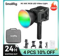 SmallRig RC 60C RGB LED Luz de vídeo Batería incorporada con control de aplicación, con Powerbank Clamp Edition Ajuste del filtro de color 4810 with Powerbank Clamp