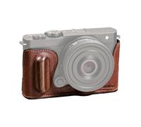 SMALLRIG S9 Funda Media Piel Estilo Vintage - 4703 | Funda Piel con Agarre de Madera, 1/4"-20 para Panasonic LUMIX S9