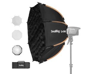 SMALLRIG Softbox Octogonal LA-O65, 65 cm/25,6 Pulgadas, con Liberación Rápida y Bolsa de Transporte, para Luces COB con Montura Bowens, para SmallRig, Neewer, Aputure y Godox - 4874
