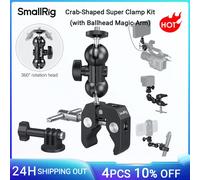 SmallRig-Soporte de abrazadera para Super cámara, adaptador de brazo mágico de doble cabeza de bola, 4373
