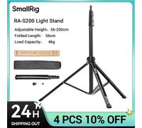 SmallRig-Soporte de luz RA-S200, altura ajustable 56-200cm, carga 4kg, con cabezal de bola, ligero y portátil para COB /Panel de luz Light Stand