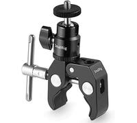 SmallRig Super abrazadera de montaje con mini cabeza de bola, adaptador de zapata caliente con tornillo de 1/4 para monitor de campo LCD, luces LED, flash, micrófono, para GoPro, para DJI Action 2,