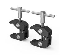SMALLRIG Super Clamp (2 Piezas) con 1/4 y 3/8 Hilos - 2058 | Compatible con Monitor de Cámara, Luz LED, para Rigs de Cámara