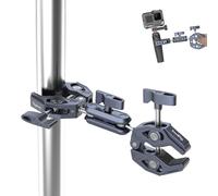 SMALLRIG Super Clamp con Clamps Fobles en Forma de Cangrejo, Clamp de Cámara Doble, Adaptador de Cabeza de Bola Doble de Brazo Mágico para Cámara de Acción, Trípode, Paraguas- 4103