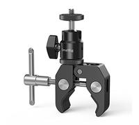 SMALLRIG Super Clamp con Mini Cabeza Esférica, Zapata - 1124 | Adaptador Roscas 1/4 para Monitores, Luces LED, Flash, Micrófonos, para GoPro