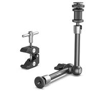 SMALLRIG Super Clamp Crab-Shaped & Magic Arm Brazo Mágico de 11" con Súper Clamp, Brazo Articulado Roscado de 1/4"-20 con Montura de Zapata para Monitor, Luz LED, Micrófono - 3726