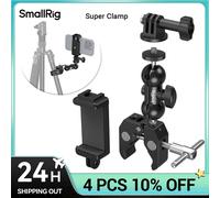 SmallRig-Soporte de abrazadera para Super cámara, adaptador de brazo mágico de doble cabeza de bola, valla/escritorio/Monitor trípode para/luz/cámara 1138 4373