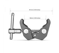 Súper abrazadera SmallRig 2058 con rosca de 1/4" y 3/8" (paquete de 2 unidades)