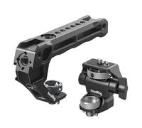 SMALLRIG Top Handle con Soporte Monitor, 3/8"-16 para ARRI, 1/4"-20-5323 | Top handle con 5 cold shoe integrados, agujeros 3/8"-16 para ARRI, rosca 1/4"-20, giro 360 grados y 180 grado.
