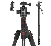 SmallRig Trípode de cámara CT-10, trípode y monopie plegable de aluminio de 71 pulgadas, cabezal de bola de 360° desmontable, carga útil de 33 libras, altura ajustable de 16 a 71 pulgadas para cámara,