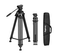 SMALLRIG Trípode de Fibra de Carbono FreeSpeed, 75" con Cabeza Fluida para Placa Manfrotto, Extensión Rápida, Carga 22 LB, para DSLR y Cámaras de Video - 5443
