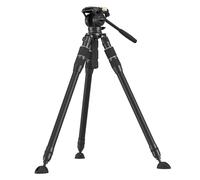 SMALLRIG Trípode de Fibra de Carbono FreeSpeed FT-S303 de, Tripod de Viaje para Video de 59'' con Ajuste de Altura de un Solo Giro, Cabezal Fluido de 360°, Placa QR de Modo Dual - 4643