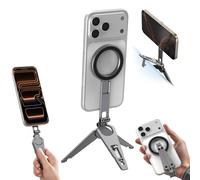SMALLRIG Trípode Dual Magnético para Teléfonos, Soporte Metálico con Roscas 1/4", Ajuste 270° Compatible con MagSafe para iPhone 17/16/15/14/13-5649