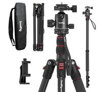 SMALLRIG Trípode Monopie para Cámara, 72" 182cm Trípode de Aluminio, Placa de Liberación Rápida con Cabeza Esférica Panorámica de 360°, Carga Máxima 15kg, Ajustable de 17" a 72" - 3935