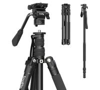 SMALLRIG Trípode Monopie para Cámara, 72" 183cm Trípode de Aluminio, Placa de Liberación Rápida con Cabeza Esférica Panorámica de 360°, Carga Máxima 15kg - 3760B