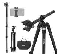 SMALLRIG Trípode para Cámara de 73", Monopié Trípode Horizontal con Columna Central de Rotación de 360°, 3 Angulos de Disparo con Soporte para Teléfono Inteligente, para DSLR, Carga Máxima 10kg - 4288