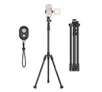 SMALLRIG Trípode para Teléfono con Control Remoto, Trípode de 16.5"- 67" para Cámara Portátil Plegable hacia Atrás, Soporte de Luz de Trípode Universal, Solo 700g, Carga 2kg para iPhone etc. - 4363
