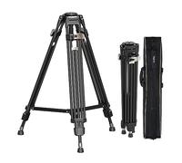 SMALLRIG Trípode Profesional de Vídeo de 180cm, Aleación de Aluminio con Adaptador de 75mm, Ajuste de Altura en un Paso, Carga de 15kg - AD-80 FreeBlazer 4164