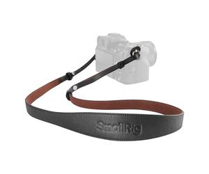 SMALLRIG Universal Leather Camera Shoulder Strap for DSLR Camera, Adjustable 100 to 110cm (39 to 43in), Max Load 10kg (22lb), Ergonomic Shoulder Support for Travel/Vlogging (Black) -5208