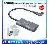 SmallRig 4 en 1 USB-C Hub PD 100W / USB-C 3.1 / USB-C 2.0 con adaptador de audio x 2 4598
