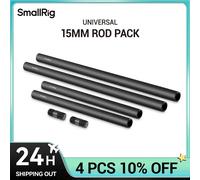 SmallRig-varillas de aleación de aluminio negras, combinación de 15mm con rosca M12 para accesorios universales para cámara DSLR (6 uds) 1659 Rod Pack (6 pcs)