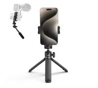 SMALLRIG VK-20 Trípode de Viaje Plegable para Teléfono y Cámara, Equipo de Grabación de Vídeo, con Soporte para Teléfono, Stick Ligero para iPhone, Samsung, etc. - 4364