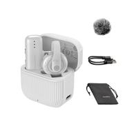 SMALLRIG Wireless Mic S70-C1 (1 TX + 1 RX + Charging Case), Blanco - 5719 | USB-C Compact Wireless Mic para Android Phone/Camera/Action Camera, 20h Battery, Noise Reduction, para Vlogging/Interview