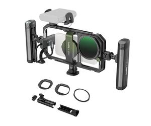 SMALLRIG x Brandon Li Kit de Video Móvil Todo en Uno, Kit de Plataforma de Video para Teléfono de Liberación Rápida Universal para iPhone, para Samsung y para Pixel - 4596