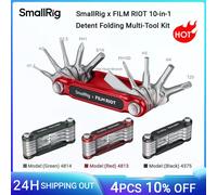 SmallRig x FILM RIOT Kit multiherramienta plegable de retención 10 en 1, juego de herramientas plegables universales para cámara DSLR con destornilladores y llaves (Red) 4813