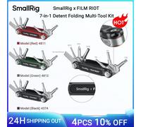 SmallRig x FILM RIOT Kit multiherramienta plegable de retención 7 en 1, juego de herramientas universal para cámara DSLR con destornilladores y llaves hexagonales 4374 (Black)