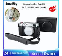 SmallRig X100VI Media funda, kit de Funda de cuero para cámara para FUJIFILM X100VI con correa para el hombro, botón de liberación del obturador de zapata 5622 Estuche Kit 5622