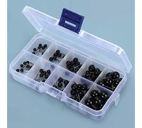 Smandy 100 Ojos de Muñeca, Ojos de Seguridad de Plástico con Arandela para Hacer Muñecas de Bricolaje, Desarrolla Habilidades de los Niños para Manualidades de Osos de Peluche y Animales de Peluche