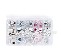 Smandy 120 Piezas de Globos Oculares para Muñecas, Ojos de Plástico, Materiales para Manualidades, Decoraciones de Halloween, Accesorios para Disfraces de Halloween, Suministros para