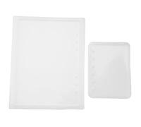 Smandy 2 Moldes de Silicona para Cuaderno de Bricolaje, Moldeo y Fundición para Cubierta de Cuaderno con Diseño de Orificio, Ideal para Cubierta de Bloc de Notas de Cristal de Resina 2 Moldes de