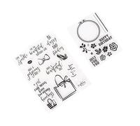 Smandy 2 Sellos Transparentes Transparentes, Sellos, Reutilizables, Decoración Artesanal para Hacer Tarjetas, Superficie de álbumes de Recortes con Impresión Nítida, Material Seguro, Fácil de Usar,