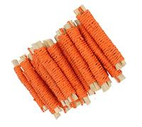 Smandy 20 Palitos para Masticar de bambú Dulce para Mascotas Pequeñas, Material Natural para Gestionar el Crecimiento de los Dientes, Aliviar el Aburrimiento para Conejos, Hámsteres, Cobayas (Orange)