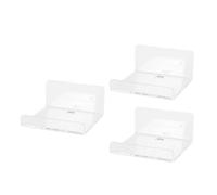 Smandy 3 Estantes Flotantes de Pared de Acrílico, Estantes Flotantes Montados Mini Estante de Almacenamiento Adhesivo para Figura de Imagen Planta 3 de Pared de Acrílico, Mini Estante de Nan