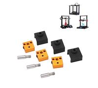 Smandy 3 Juegos de Calcetines de Silicona con Bloque Calentador de Aluminio para Impresora 3D, Garganta de Acero Inoxidable con Promoción de la Disipación del Calor para MK7 MK8