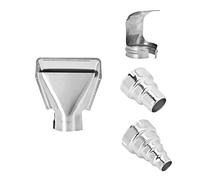 Smandy 4 Boquillas para Pistola de Calor de Acero Inoxidable, Kit de Accesorios para Pistola de Aire Resistente a Altas Temperaturas con Diferentes Formas para Obras de Arte con