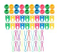 Smandy 60 Piezas Bobbin Thread Buddies Abrazaderas de Carrete de Silicona Abrazaderas de Plástico Herramientas de Bordado Accesorios para Máquinas de Coser con Organizadores de Plástico