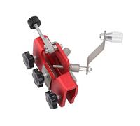 Smandy Afilador de Motosierra, Herramienta de Manivela de Aleación de Aluminio, Diseño Liviano Eficiente para Sierras Eléctricas, Plantilla de Afilado Portátil para Uso en Exteriores (rojo)