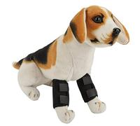 Smandy Almohadillas para la Rodilla del Perro, 1 par de Patas Delanteras del Brace Rodillas Mascota Lesión quirúrgica Vendaje Wrap Heal Protector de heridas(Negro, s)