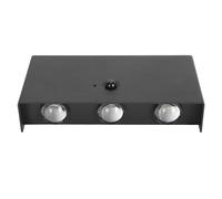 Smandy Apliques de Pared Recargables, Juego de 2, Lámpara de Pared LED hacia Arriba y hacia Abajo con Sensor de Movimiento, Funciona con Pilas, con Soporte Magnético Inalámbrico (BLACK)