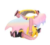 Smandy Arnés Seguro para Gatitos Arnés para Mascotas a Prueba de Escapes, sin Deslizamiento Ajuste Seguro Diseño 3D Chaleco con Alas Suaves Ajustables para Gatos Gatitos Cachorros Perros Pequeños