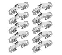 Smandy Bisagras, 10Pcs / Set Muebles Bisagras de Puerta de Armario Oculto con Tornillos Gabinete Bisagra de superposición Completa de 90 Grados Bisagra de Montaje en Superficie