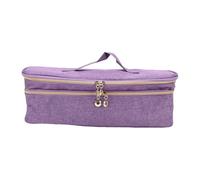 Smandy Bolsa de Transporte de Viaje de Secador de Cabello, Accesorios para Peinar el Cabello de 2 Capas Caso de Viaje Portátil para Rizar Herramientas de Peinado de Hierro (PURPLE)