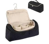 Smandy Bolsa de Viaje para Herramientas para el Cabello, Estuche de Almacenamiento Portátil para Accesorios de Peinado a Prueba de Calor con Gancho para Colgar y Divisores para (Black)